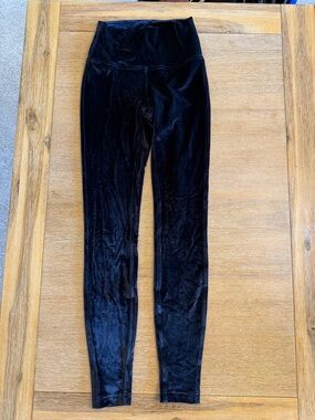 lululemon black velvet leggings